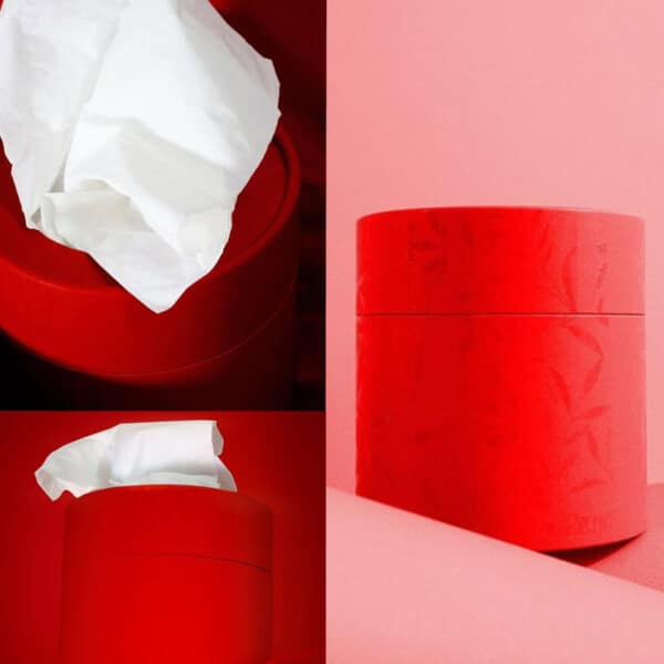 Facial Tissue Round Red Box, Renova
